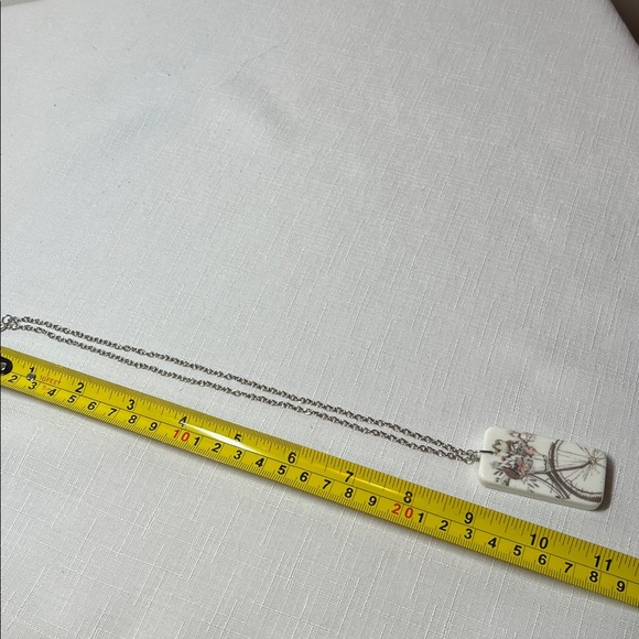 Domino necklace. Deana Designs Unique. Fun Bike flowers pendant - Picture 6 of 8